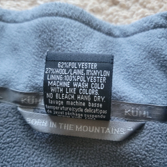 Kuhl 1/4 Zip ThermoKore Mens M Wool Blend Fleece Pullover Gray - Picture 9 of 14